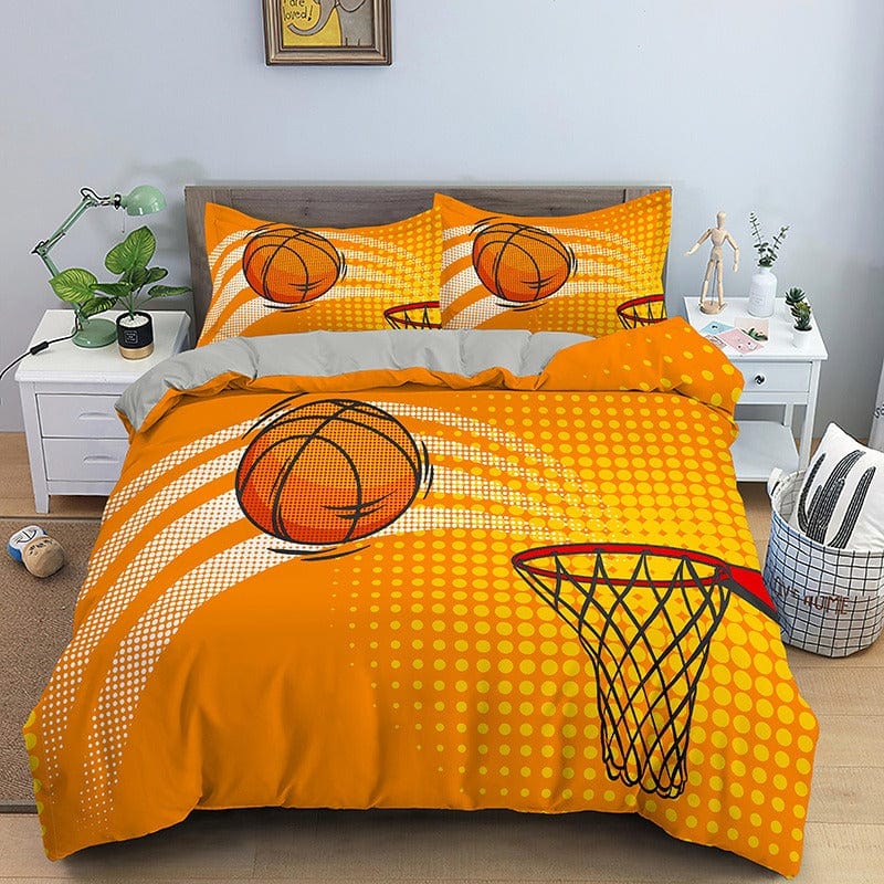 Capa De Edredom Bola De Cesta Laranja 1 Pessoa