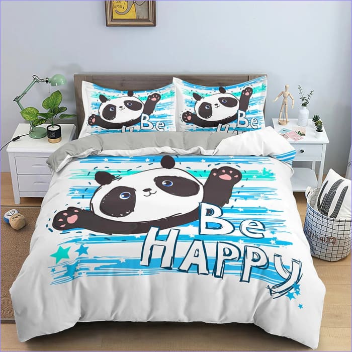 Capa De Edredom Be Happy Panda