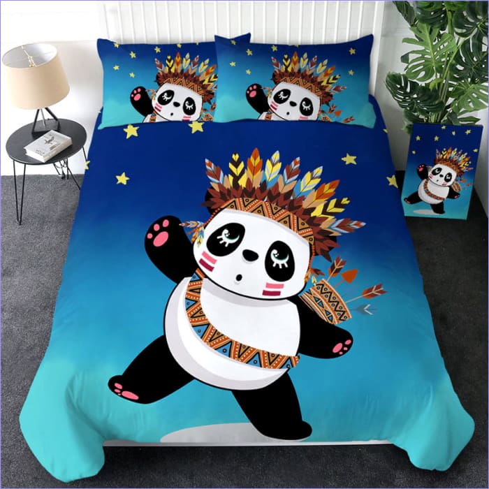 Capa De Edredom Panda Nas Estrelas