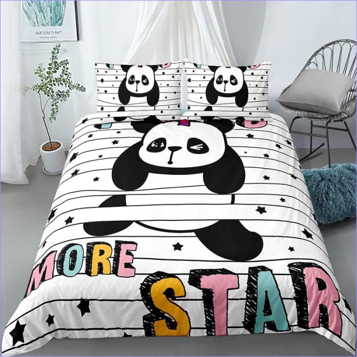 Capa De Edredom Panda Mais Estrelas