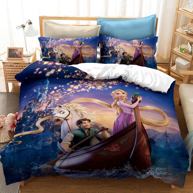 Rapunzel E Capa De Edredon Barco Flynn