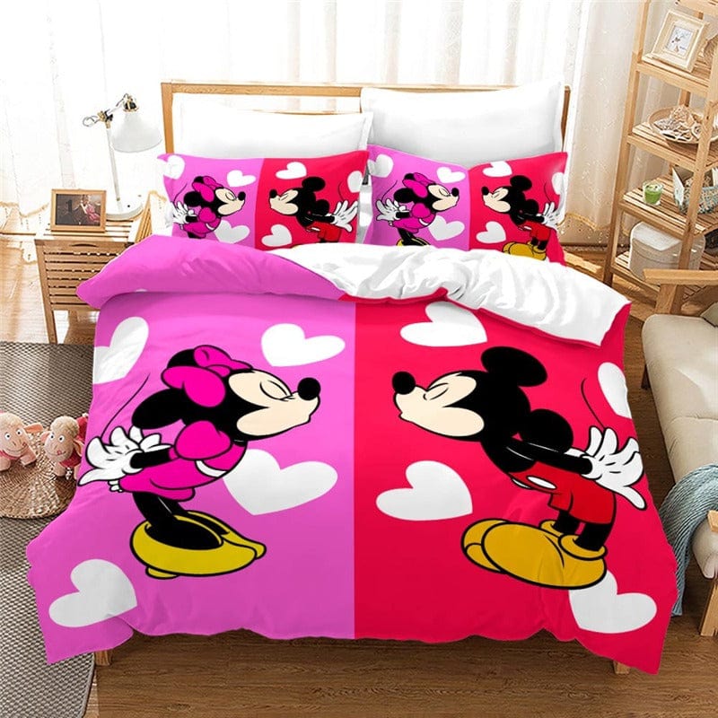 Capa De Edredom Rosa Mickey E Minnie 1 Pessoa
