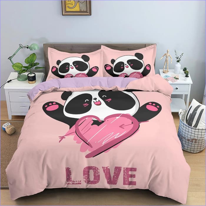 Capa De Edredon Pink Panda Love