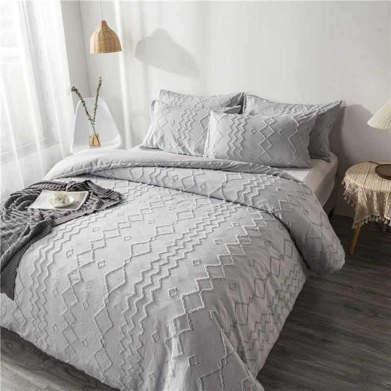 Capa De Edredom Escandinava Cinza