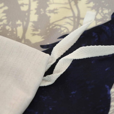 Capa De Edredom Estilo Chalé Azul E Vermelho