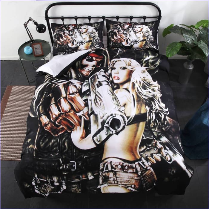 Capa De Edredom De Caveira Gangsta