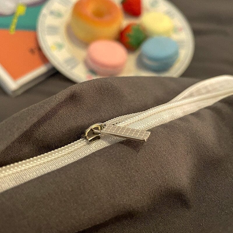 Capa De Edredom Cinza Liso