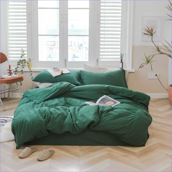 Capa De Edredom Verde Jade
