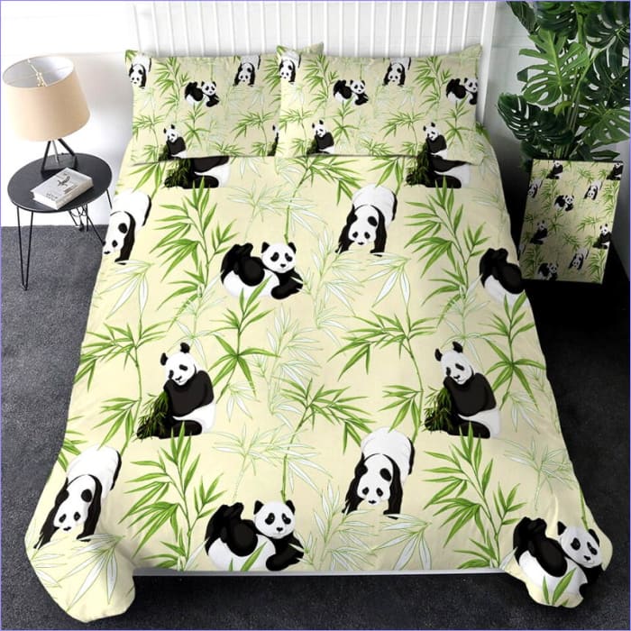 Capa De Edredon Panda Bambu Verde