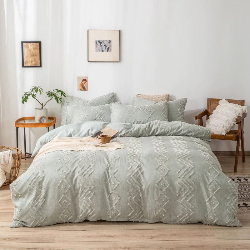 Capa De Edredom Verde Água