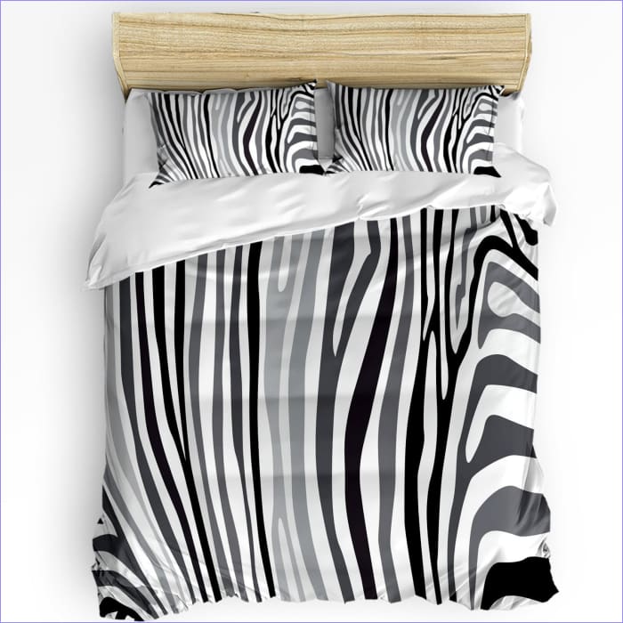 Capa De Edredom Zebra Preto E Branco