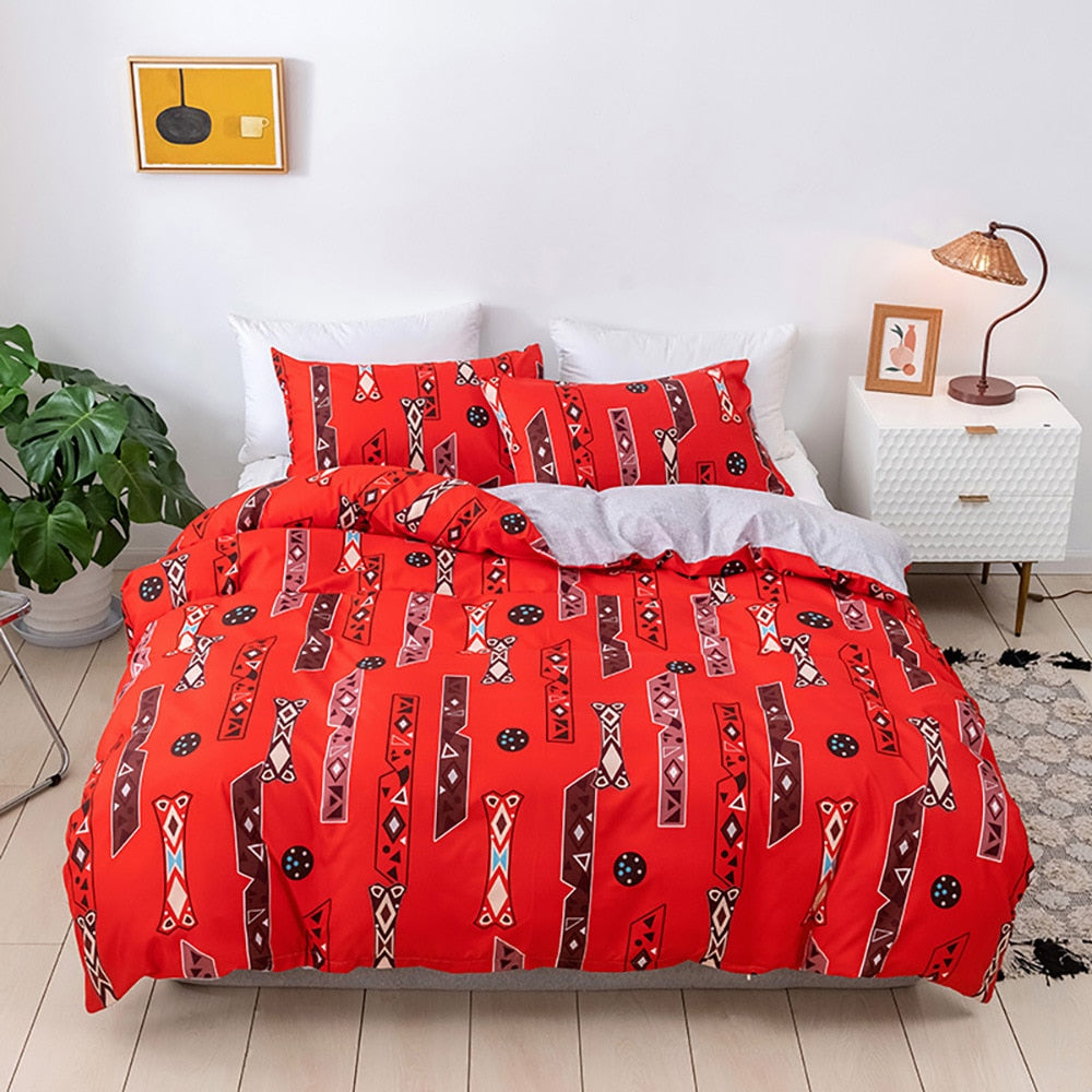 Capa De Edredom Vermelho Nórdico