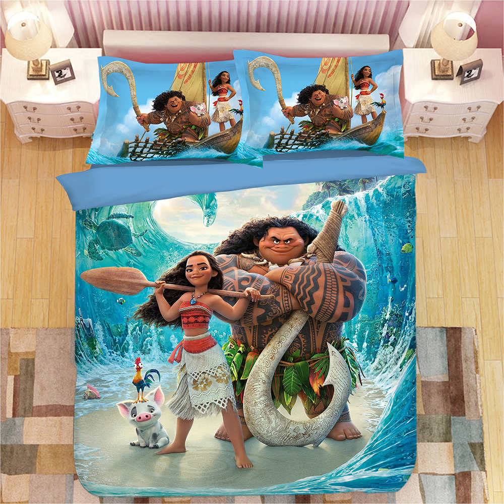 Capa De Edredom Moana Em Meio Às Ondas