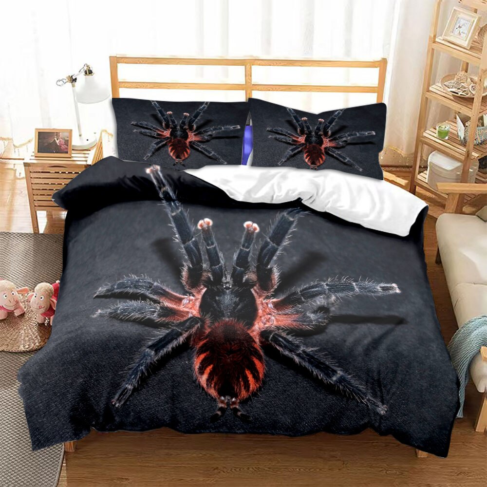 Conjunto De Cama De Aranha Preta