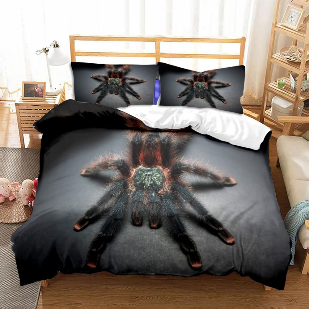 Jogo De Cama Preto Tarântula Gigante