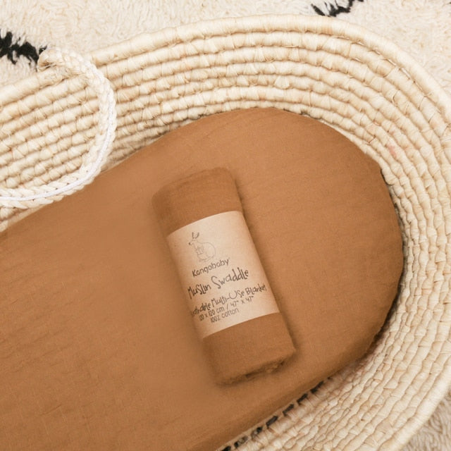 Cobertor De Bebê Marrom Claro