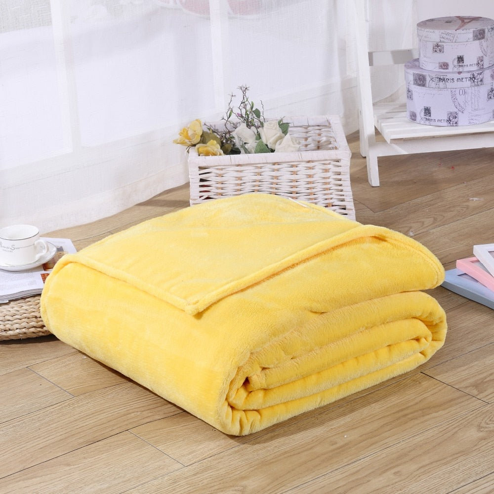Cobertor De Lã Amarelo Xadrez Amarelo
