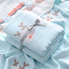 Cobertor De Bebê Azul Com Veado