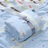Cobertor De Bebê Azul Com Coelhinhos