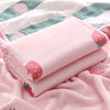 Cobertor De Bebê Rosa Morango