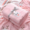 Cobertor De Bebê Rosa Com Veado